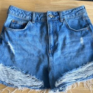 Top Shop Moto mom jean shorts 10
